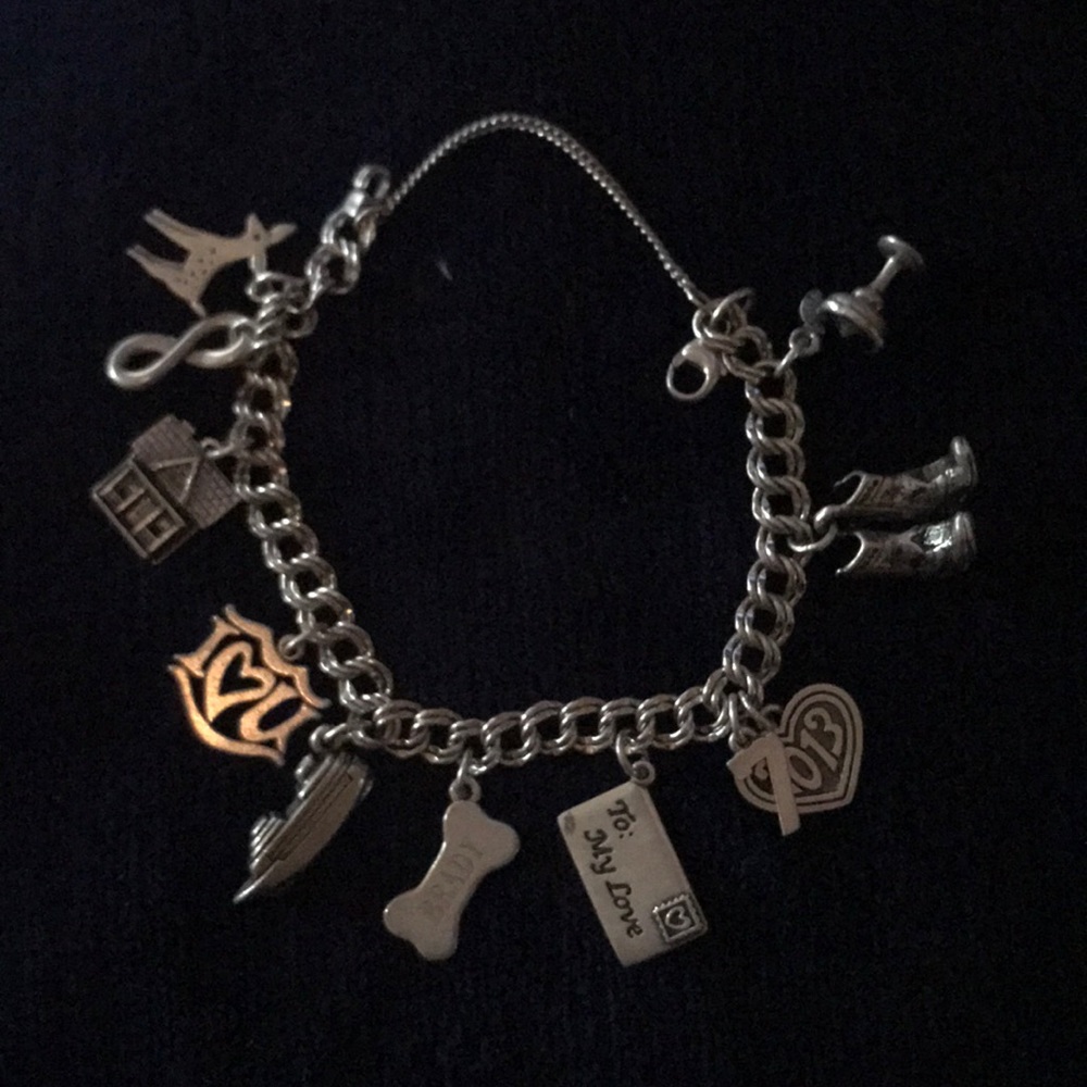 James Avery charm bracelet with 11 charms